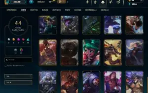 Platina 2 com 105 Champs e 44 Skins ( TOP / JG / ADC )