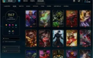 Conta League of Legends 267 skins
