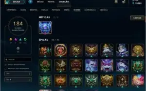 Conta League of Legends 267 skins