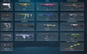 CONTA VALORANT MUITAS SKINS