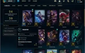 Conta platina 3 com 3 skins e 28 champs (ex D4)