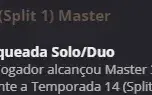 Conta diamante 2 LoL split 1 dropo do mestre 400 pdl