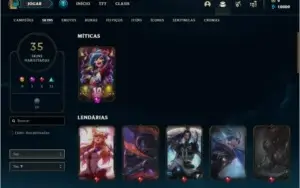 conta lol bronze 1 ex ouro4 35 skins 78 champs 10k de ea