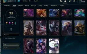 conta lol bronze 1 ex ouro4 35 skins 78 champs 10k de ea