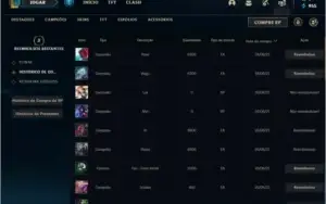 Conta bronze 3 baratinha com 1 skin e 24 champs