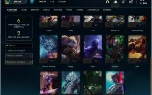 Conta bronze 3 baratinha com 1 skin e 24 champs
