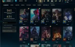 Bronze 4 com 150 Champs e 160 Skins + 1700 RP