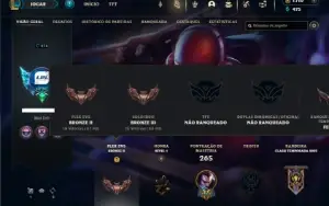 Bronze 4 com 150 Champs e 160 Skins + 1700 RP