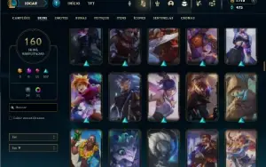 Bronze 4 com 150 Champs e 160 Skins + 1700 RP