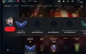 CONTA DIAMANTE IV MMR ÓTIMO ESSENCIA P/ TROCA DE NICK