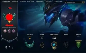 Conta Lol Platina 4 duo/flex Main ADC