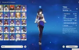 Yelan+Aqua, Nahida, Diluc e 21k primogemas, 20 destinos