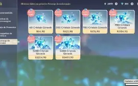 Yelan+Aqua, Nahida, Diluc e 21k primogemas, 20 destinos