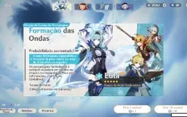 Yelan+Aqua, Nahida, Diluc e 21k primogemas, 20 destinos