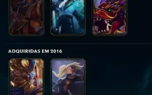 Conta esmeralda 3. 67 skins (criada em 2014)!!