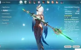AR 55 HUTAO (c1), LANÇA DE JADE, SHENHE +4 CINCO ESTRELAS