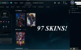 CONTA COM TODOS OS CAMPEÕES - DIAMANTE - MMR BOM - 97 SKINS