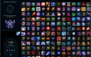 CONTA COM TODOS OS CAMPEÕES - DIAMANTE - MMR BOM - 97 SKINS