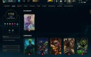 Bronze 2 com TODOS os Champs e 120 Skins ( MID / JG )