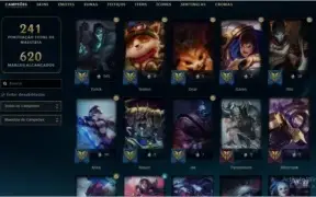 CONTA DE LOL COM 200 SKINS,GOLD 2, 1M DE MAESTRIA YORICK,30C