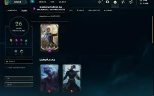 Conta Unranked com 47 Champs e 26 Skin + 1 Prestigio do Kayn