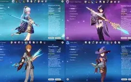 CONTA GENSHIN AR59✨13 LENDÁRIOS⭐10 ARMAS 5⭐HUTAO C1+HOMA E+