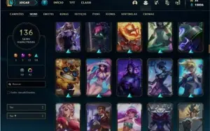 Conta bronze 3 com 125 Champ e 136 Skins+ 1 Prestigio da lux