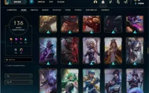 Conta bronze 3 com 125 Champ e 136 Skins+ 1 Prestigio da lux