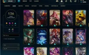 Conta bronze 3 com 125 Champ e 136 Skins+ 1 Prestigio da lux