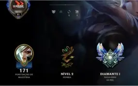 Conta Diamante 1 Solo/Duo LOL