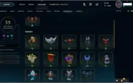 Conta League of Legends - Unranked - 221 Skins