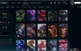Conta League of Legends - Unranked - 221 Skins