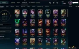 Conta League of Legends - Unranked - 221 Skins