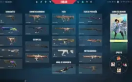 conta valorant com algumas skins