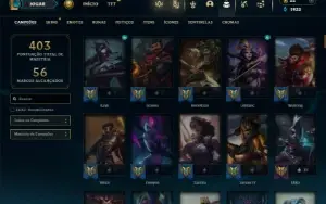 Unranked com 140 Champs e 68 Skins ( JG / MID / TOP )