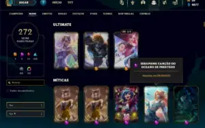 Esmeralda 3 com 125 Champs e 272 Skins + 700k de Vayne