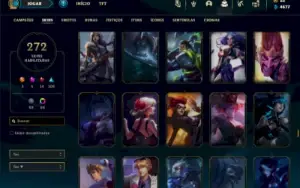 Esmeralda 3 com 125 Champs e 272 Skins + 700k de Vayne