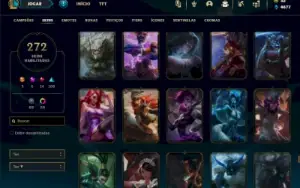 Esmeralda 3 com 125 Champs e 272 Skins + 700k de Vayne