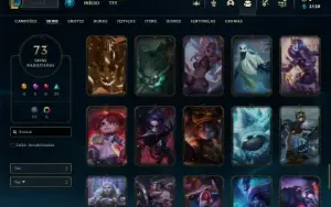 Ouro 4 com 125 Champs e 73 Skins + 5 Vitoriosas