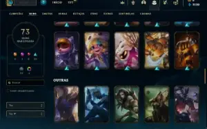 Ouro 4 com 125 Champs e 73 Skins + 5 Vitoriosas