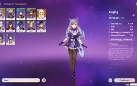 Conta Genshin AR17, No Garantido, com Mona, Keqing, Xingqiu