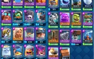 Conta Clash Royale - NVL13 - 100kGold - 1k Gemas