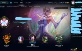 Conta League of Legends Platina 3 com Skins Lendárias