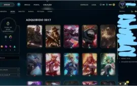 Conta League of Legends Platina 3 com Skins Lendárias