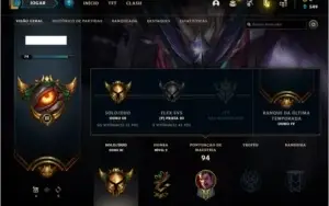 Conta ouro 3 com 18 skins e 57 champs
