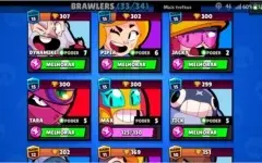 Conta Brawl Stars - 33/34 Brawlers