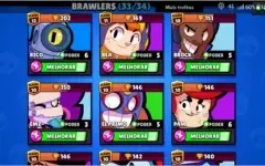 Conta Brawl Stars - 33/34 Brawlers