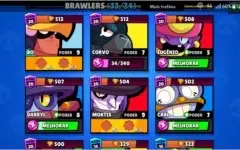 Conta Brawl Stars - 33/34 Brawlers