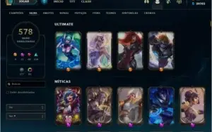 Vendo conta com varias skins