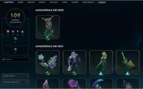 Vendo conta com varias skins